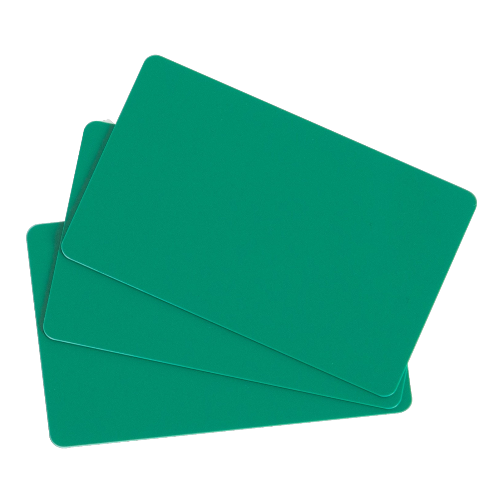 Plastikkarten PVC grün matt -Lebensmittelecht-