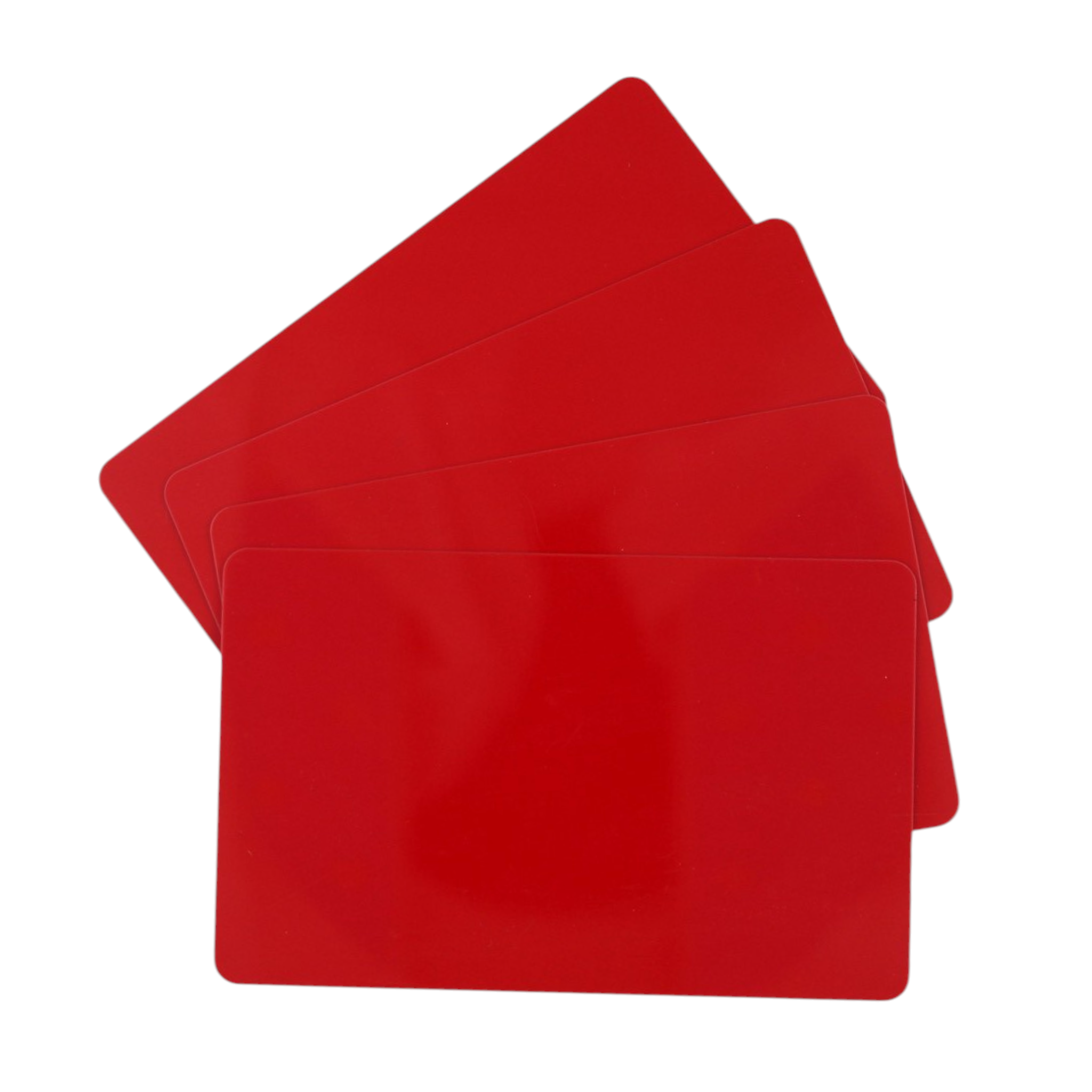 Plastikkarten PVC rot glanz