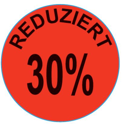 30mm rund fl.rot -REDUZIERT 30%-