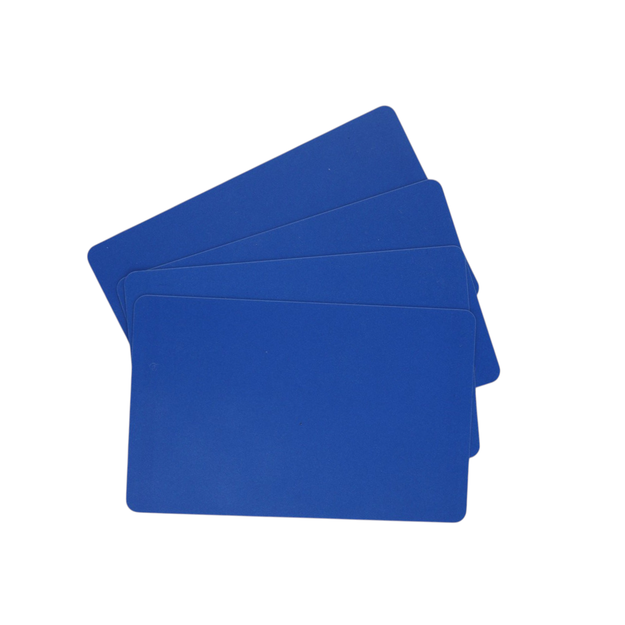 Plastikkarten PVC blau matt