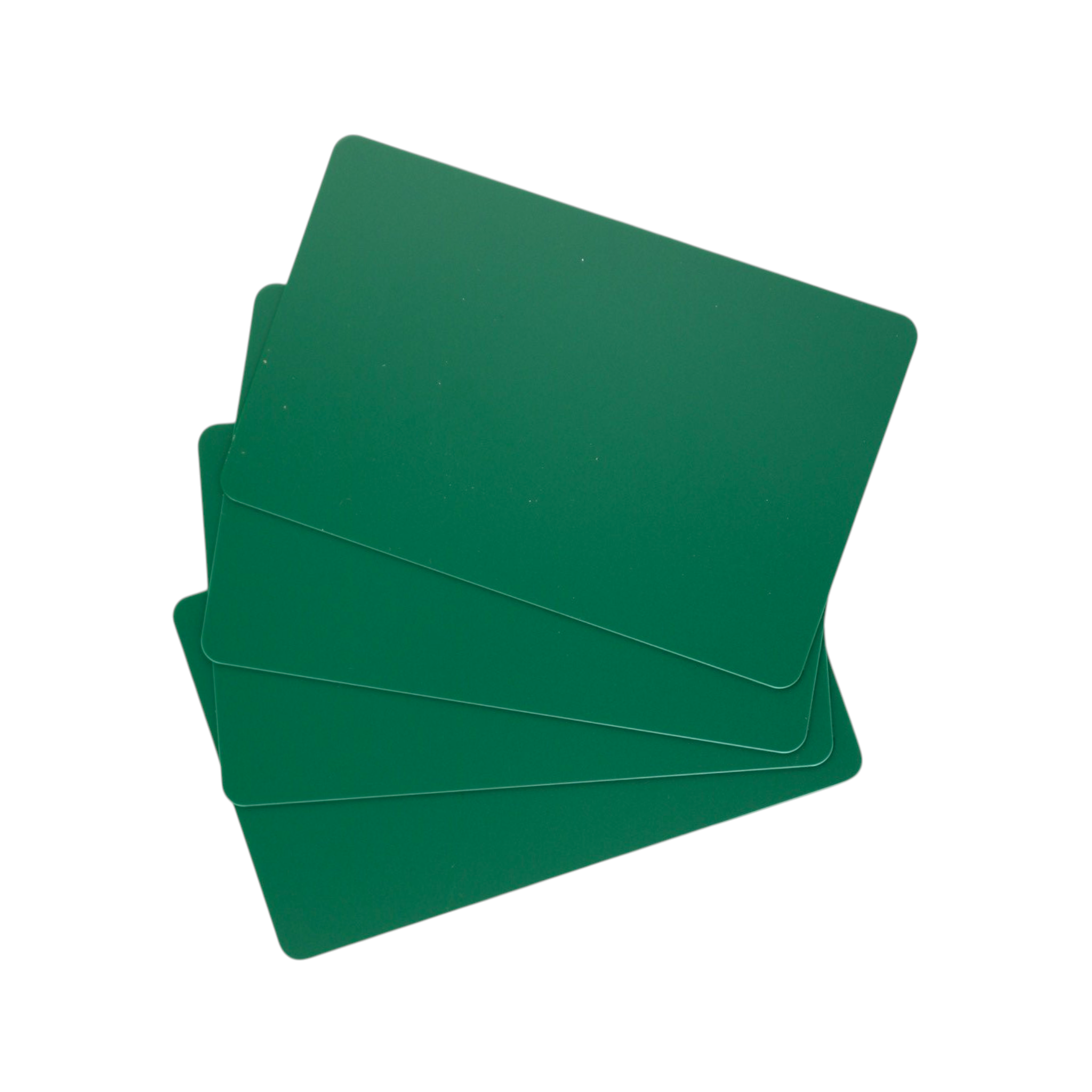 Plastikkarten PVC grün matt -Lebensmittelecht-